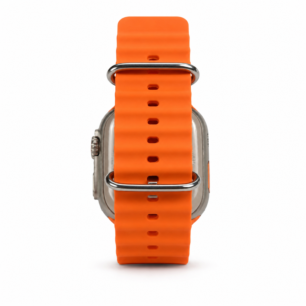 WATCH ULTRA Cellular Android Smartwatch with 5G SIM, Wi-Fi & AMOLED Display – Orange Strap