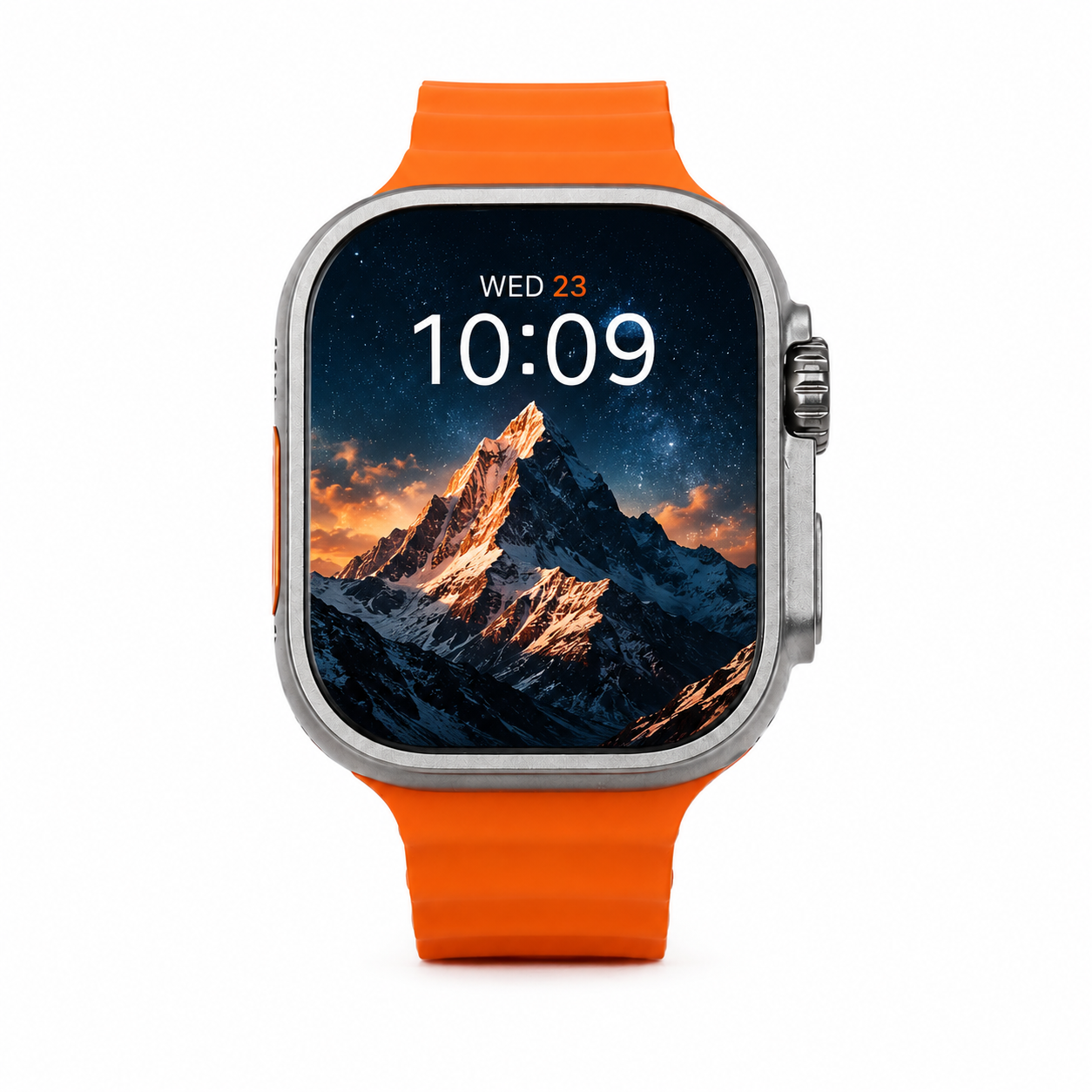 WATCH ULTRA Cellular Android Smartwatch with 5G SIM, Wi-Fi & AMOLED Display – Orange Strap