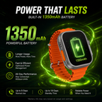 WATCH ULTRA Cellular Android Smartwatch with 5G SIM, Wi-Fi & AMOLED Display – Orange Strap