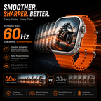 WATCH ULTRA Cellular Android Smartwatch with 5G SIM, Wi-Fi & AMOLED Display – Orange Strap