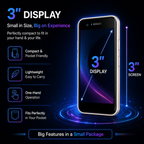 SIA Vantage Pro 5 4G Mini Smartphone | 3” Display | Android 8.1 | 2GB RAM + 16GB Storage | Dual SIM 4G | Compact Pocket Phone